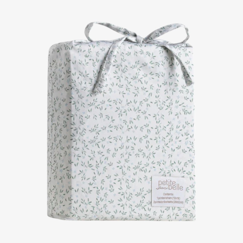 Enchanted Crib Sheet Set - Dusty Blue