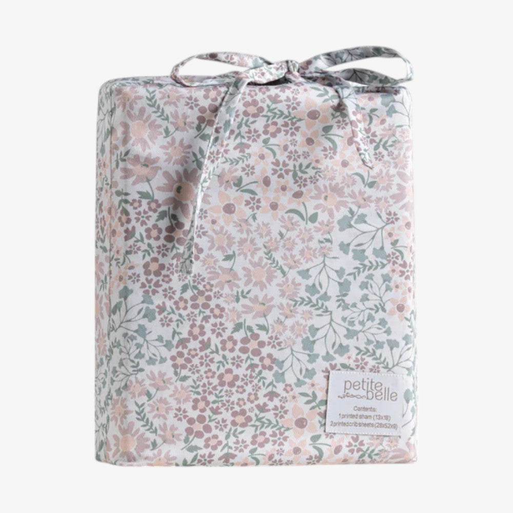 Enchanted Crib Sheet Set - Mauve