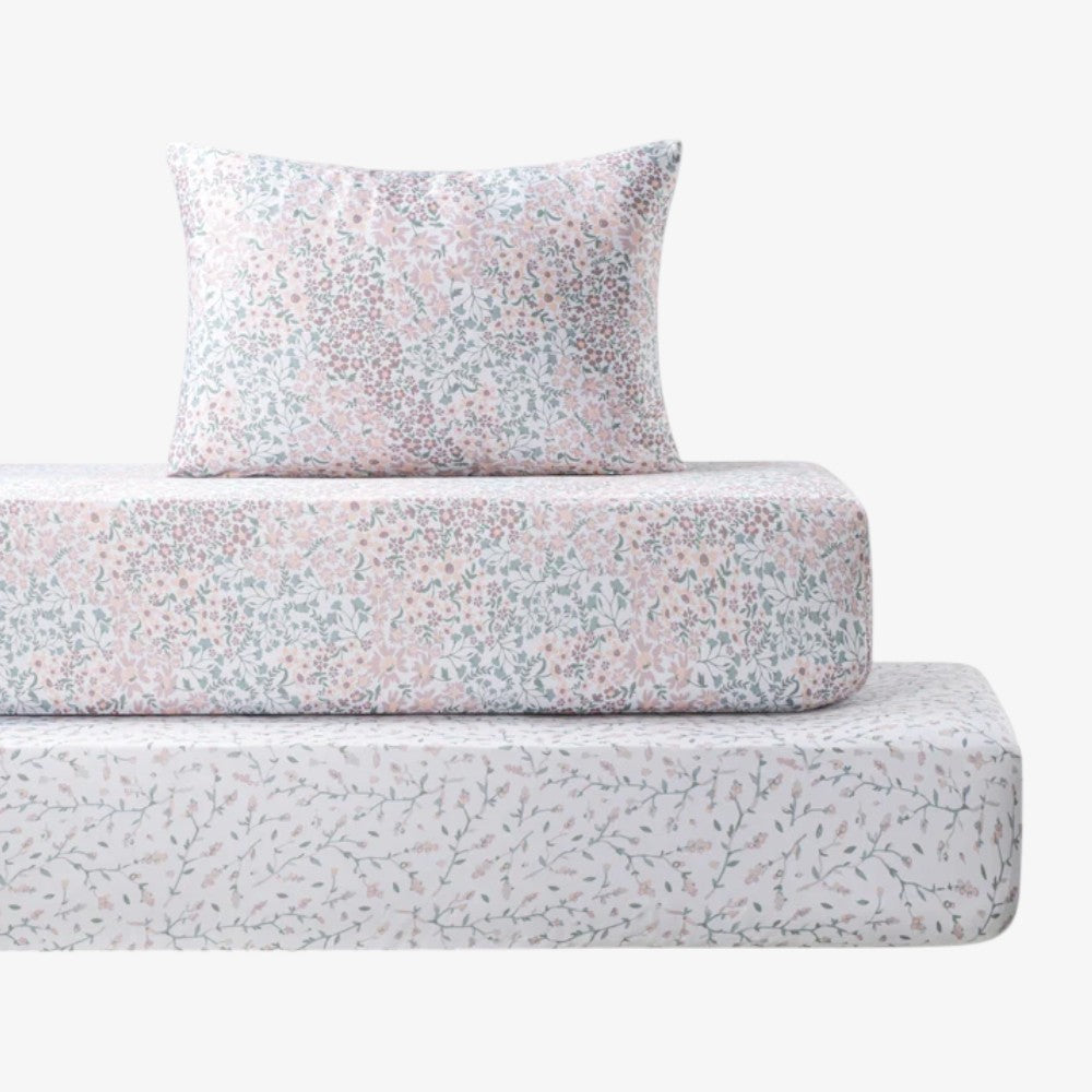 Enchanted Crib Sheet Set - Mauve