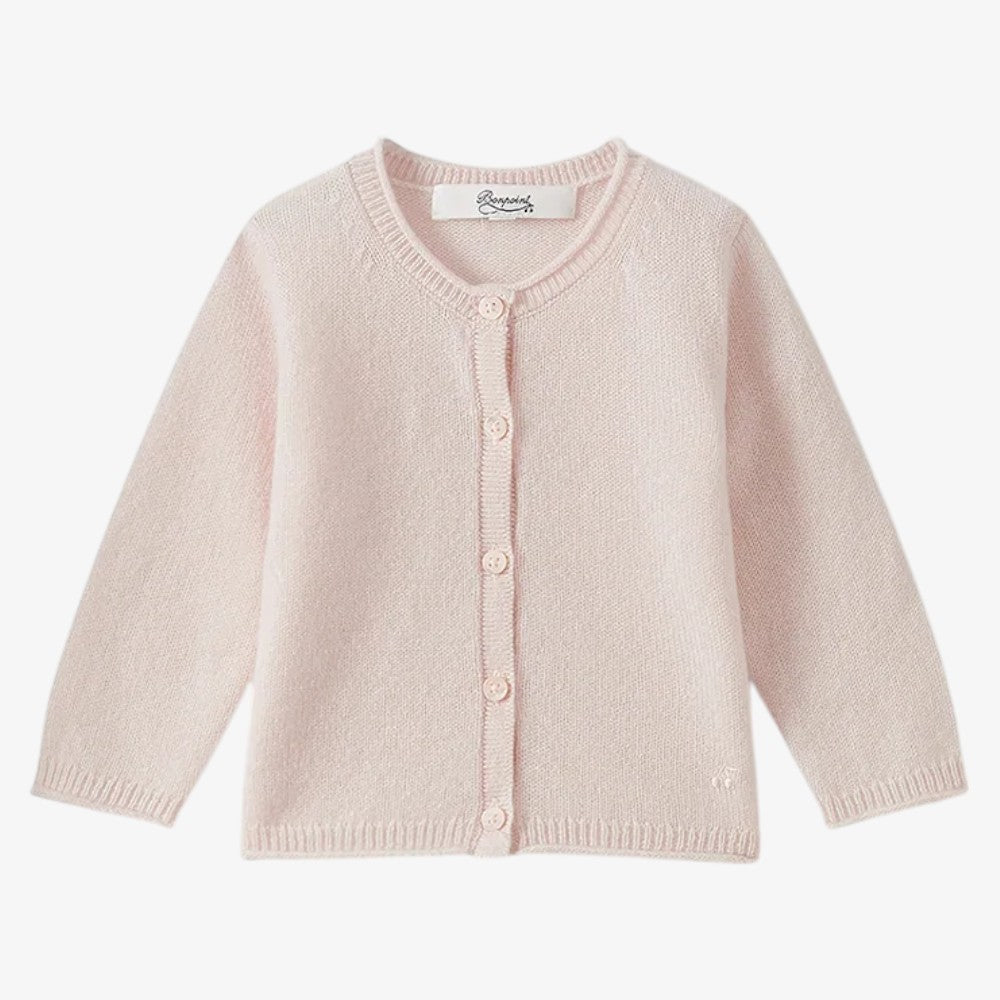 Knit Cardigan And Leggings - Pale Rose