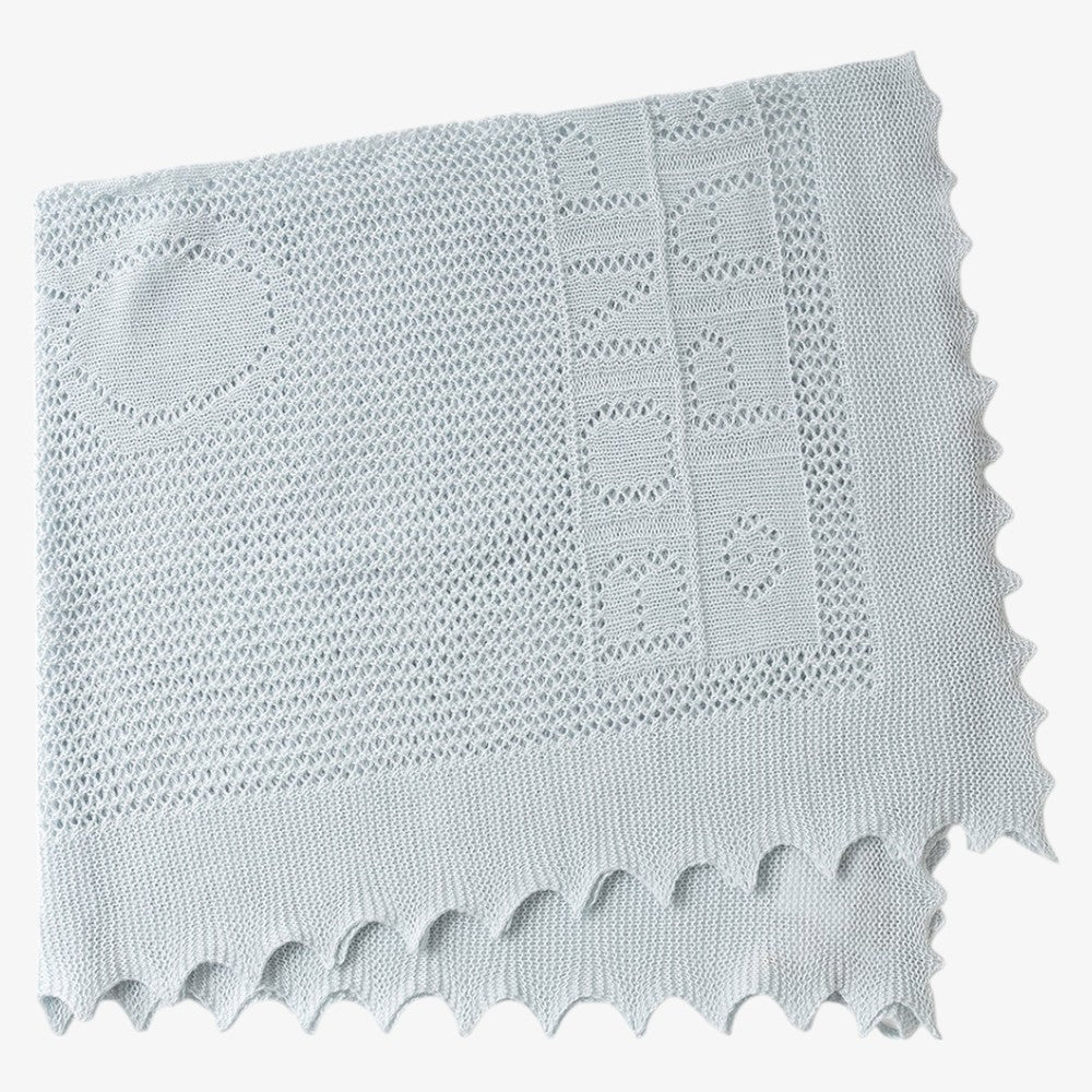 Knit Blanket - Blue Grey