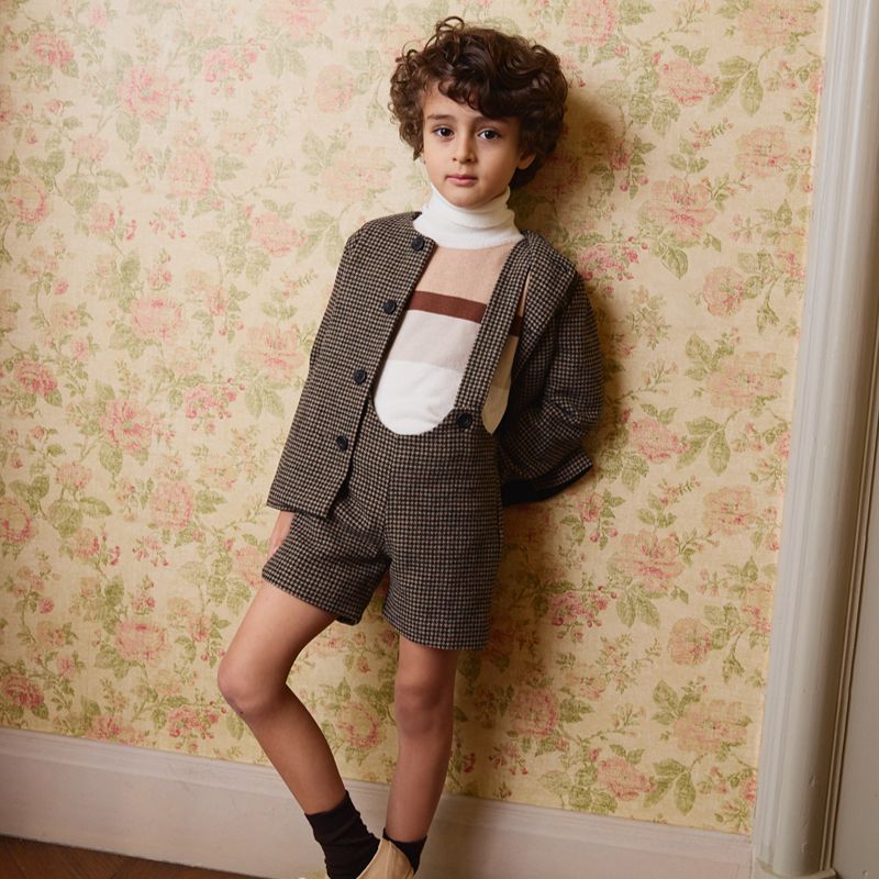 Suspender Shorts - Brown