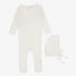 Printed Pointelle Footie And Hat - Cream Branch