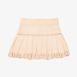 Knit Vest And Skirt - Natural