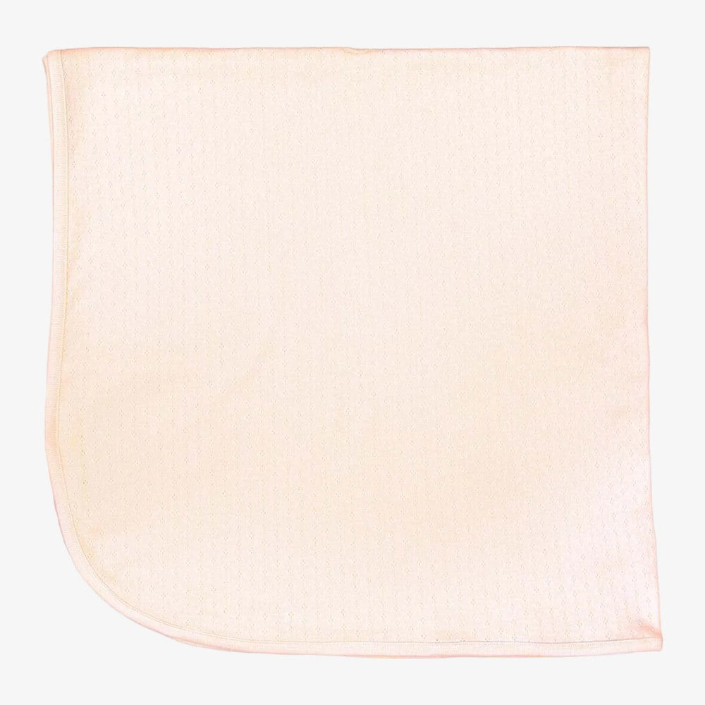 Pointelle Blanket - Baby Pink