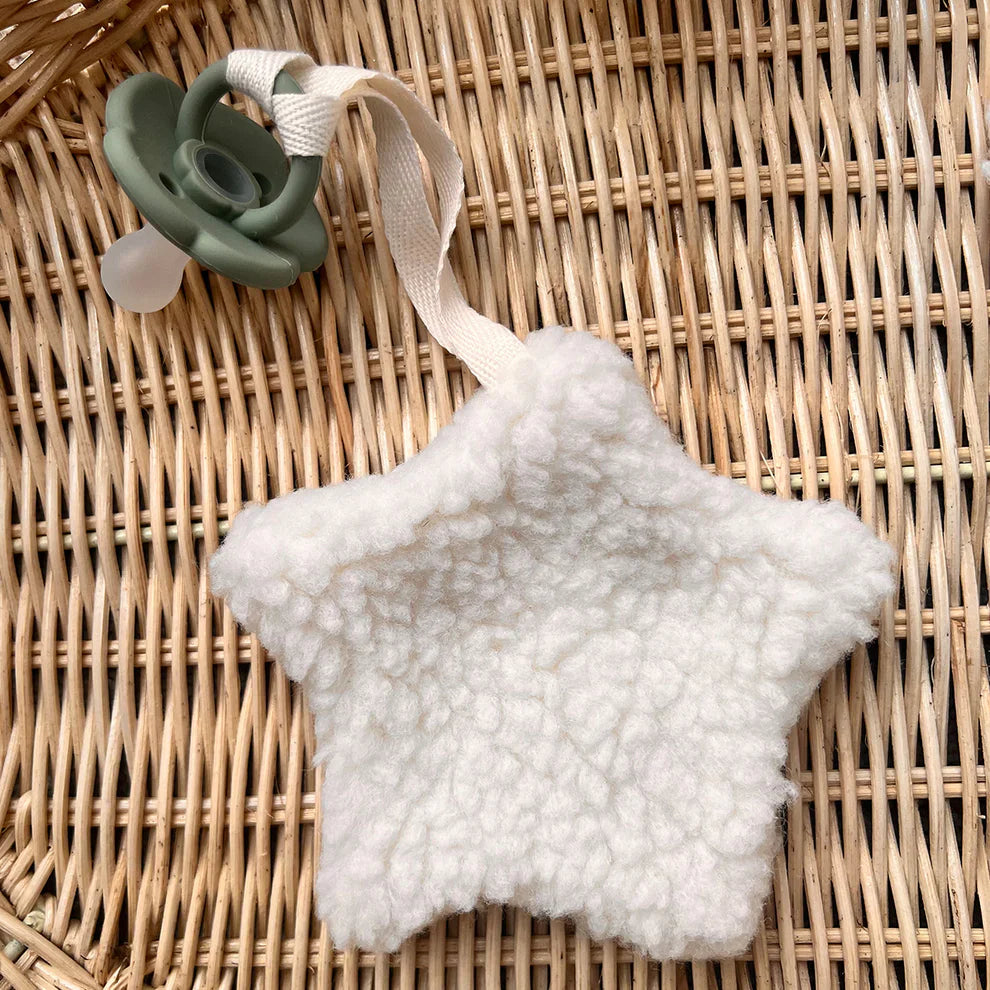 Sherpa Star Paci Comforter - Ivory