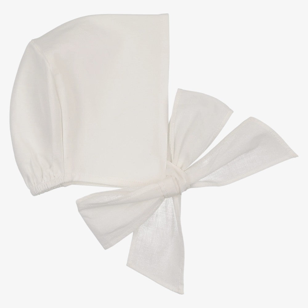 Bonnet with Bow - Cream