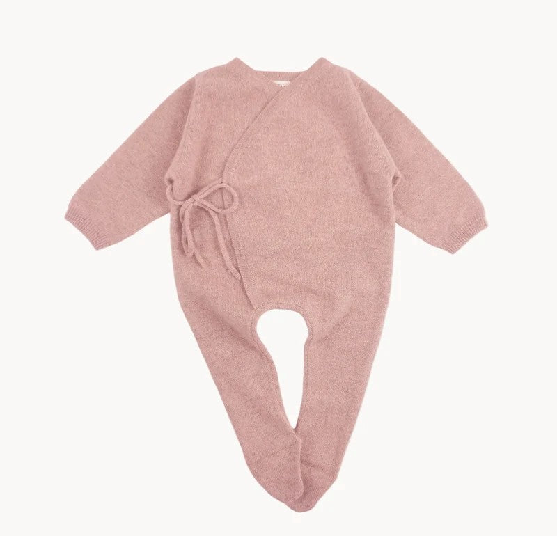 Cashmere Footie - Dusty Rose