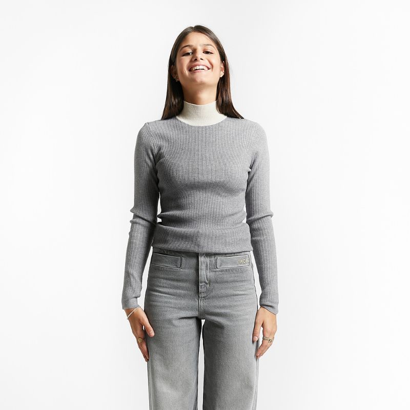 Rapper Turtleneck - Grey Melange