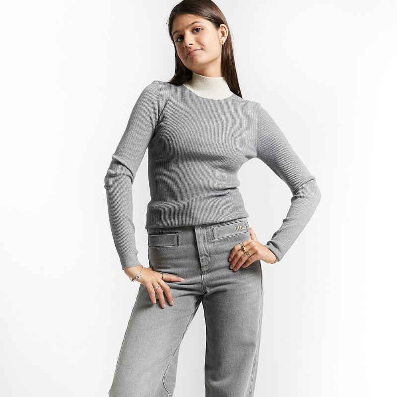 Rapper Turtleneck - Grey Melange