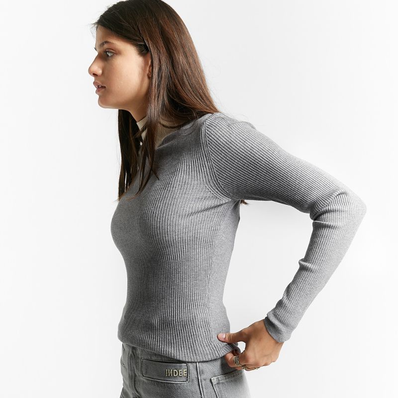 Rapper Turtleneck - Grey Melange