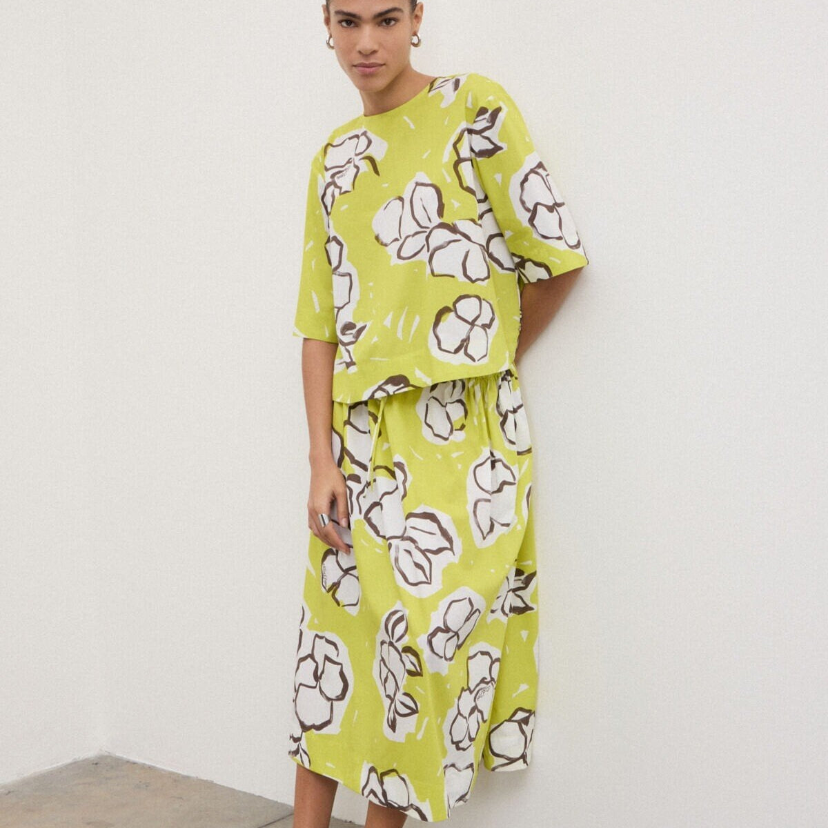 Printed Skirt - Yellow