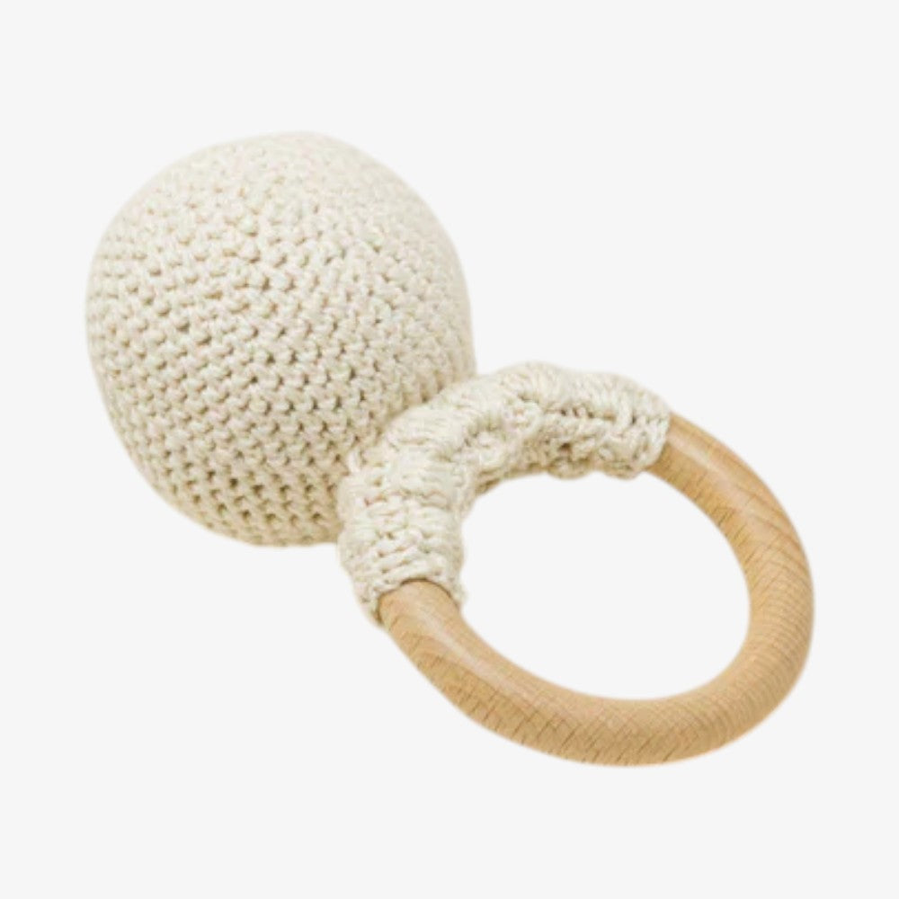 Round Rattle - Beige