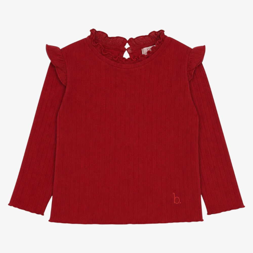 Ruffle T-Shirt - Cherry