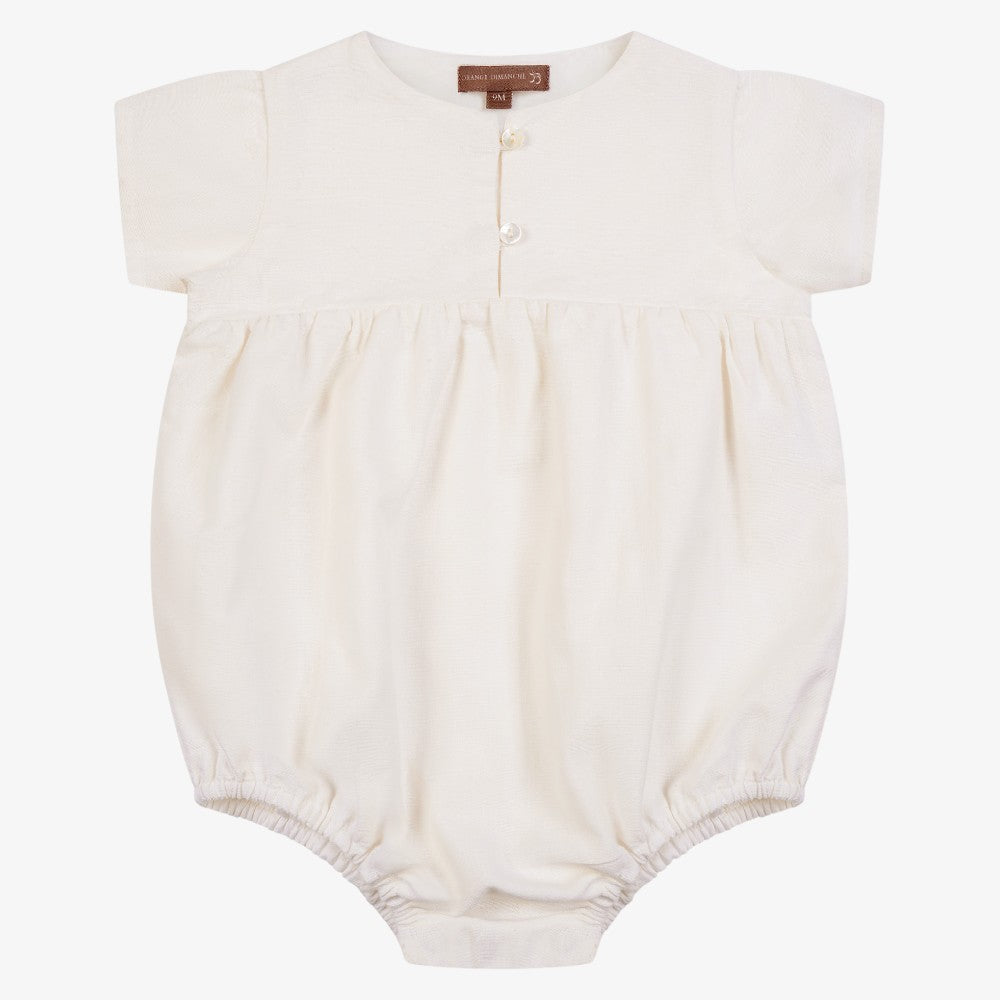 Linen Romper - Offwhite