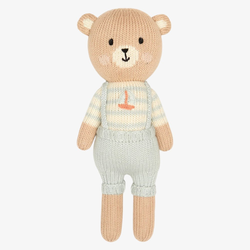 Arthur Bear With Sailboat - Light Blue & Natural