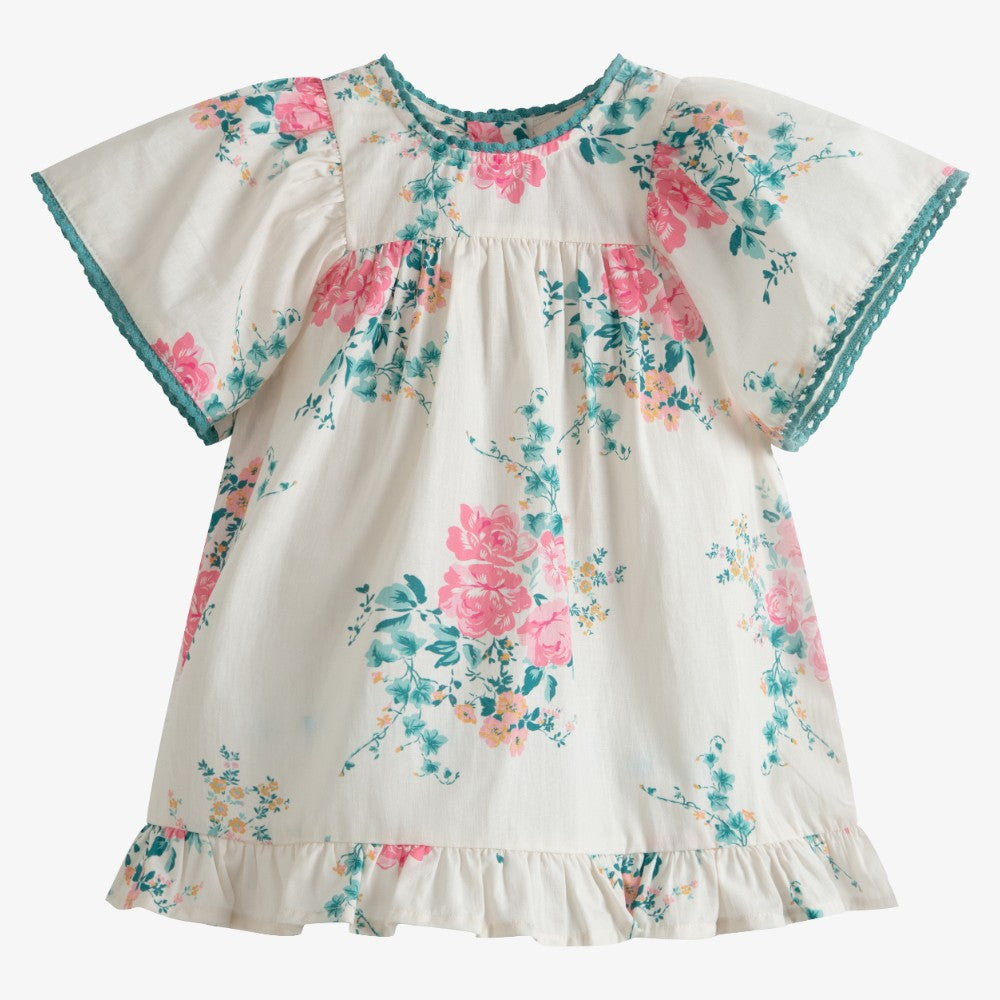 Luna Dress - Pink&ivory