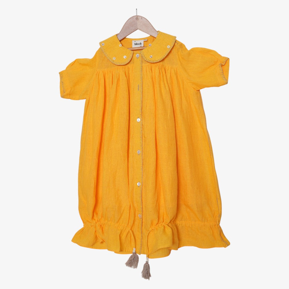 Coral Life Dress - Yellow