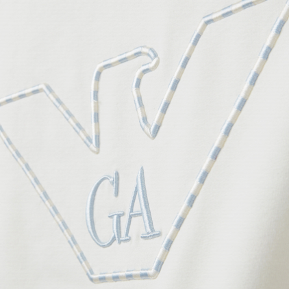 Logo Blanket - White-blue