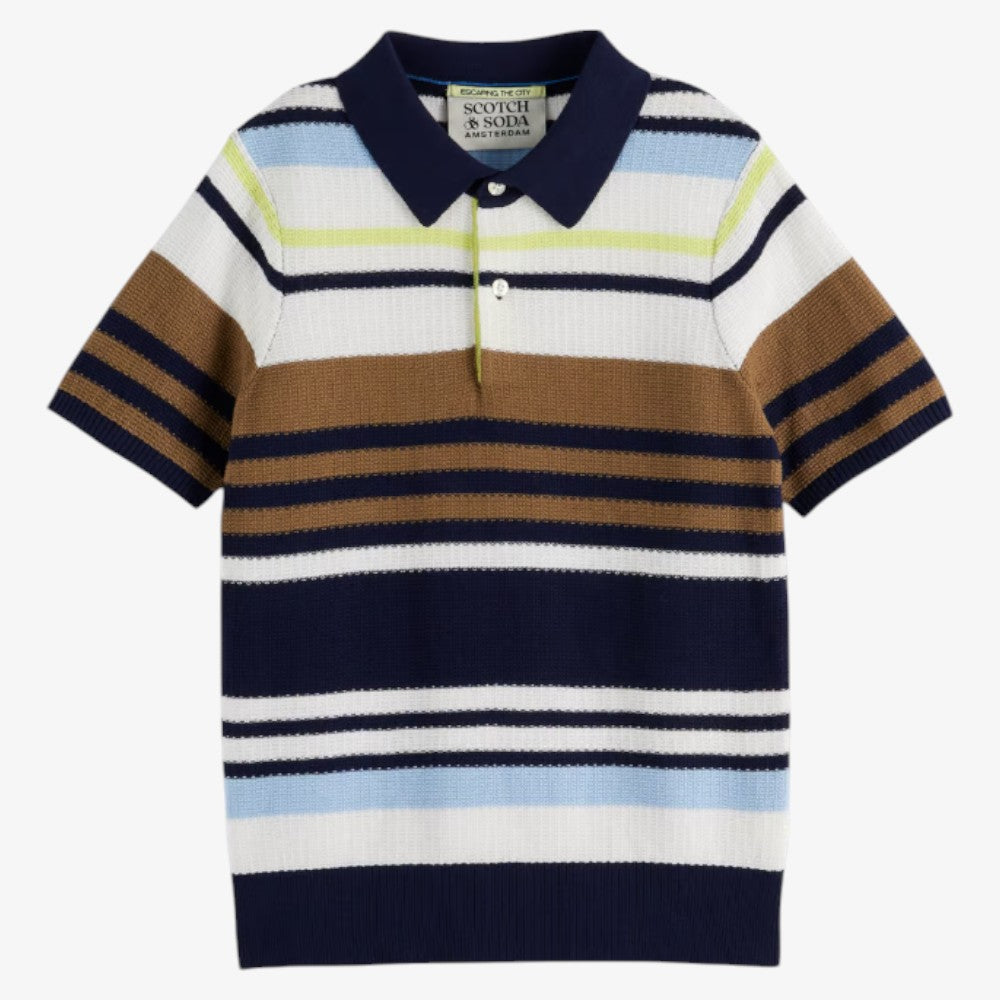 Structured Knit Polo - Multi