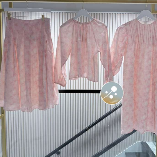 Flower Top And Skirt - Pink