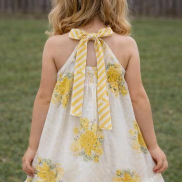 Pia Halter Swing Dress - Offwhite