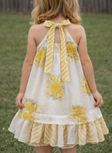Pia Halter Swing Dress - Offwhite