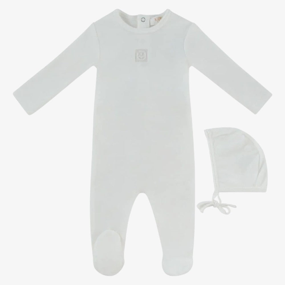 Logo Footie And Hat - White