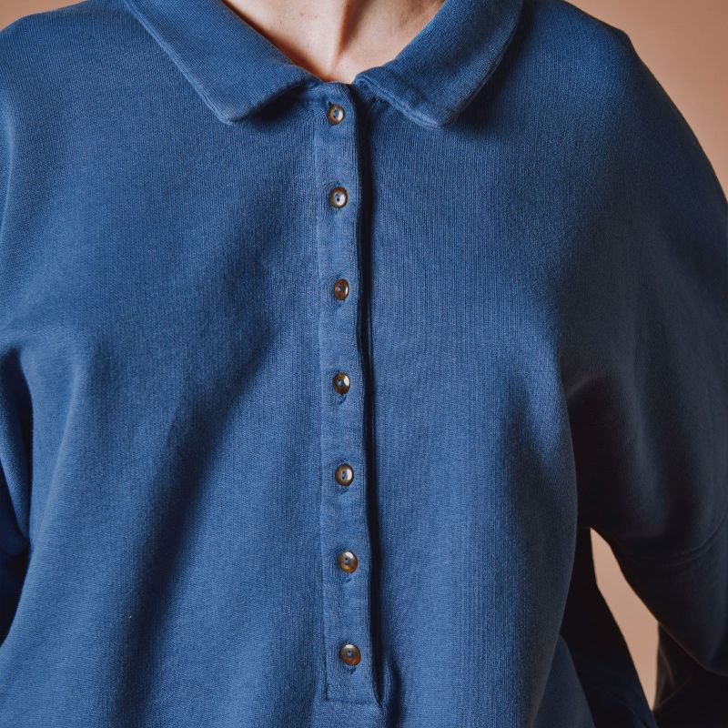 Polo Sweatshirt - Marine