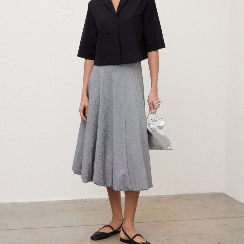 Textured Skirt - Grey