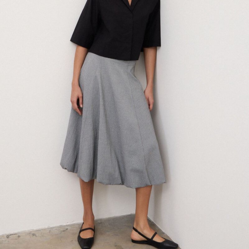 Textured Skirt - Grey