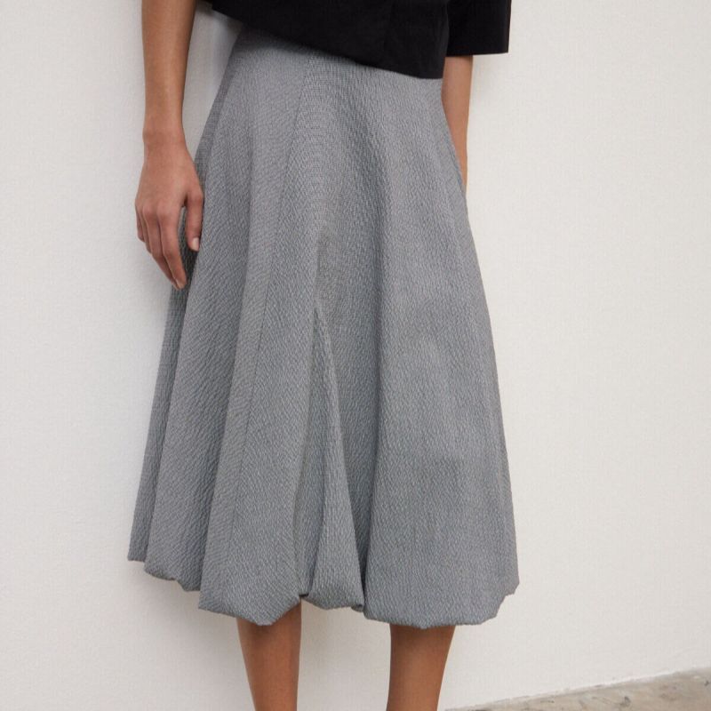 Textured Skirt - Grey
