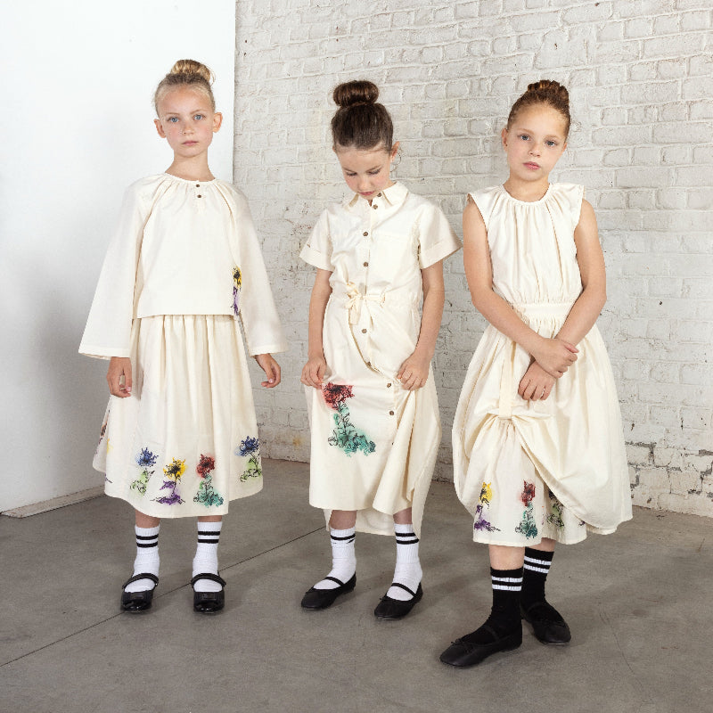 Gathered Skirt - White