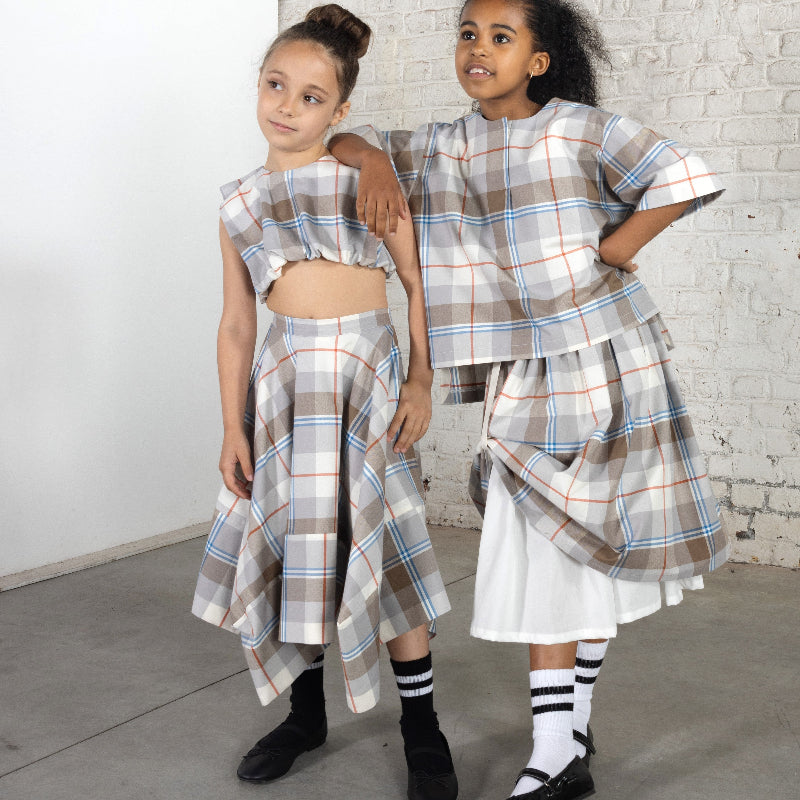 Geometric Skirt - Check