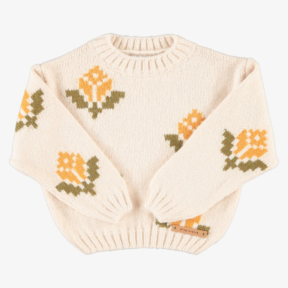Jacquard Sweater - Ecru
