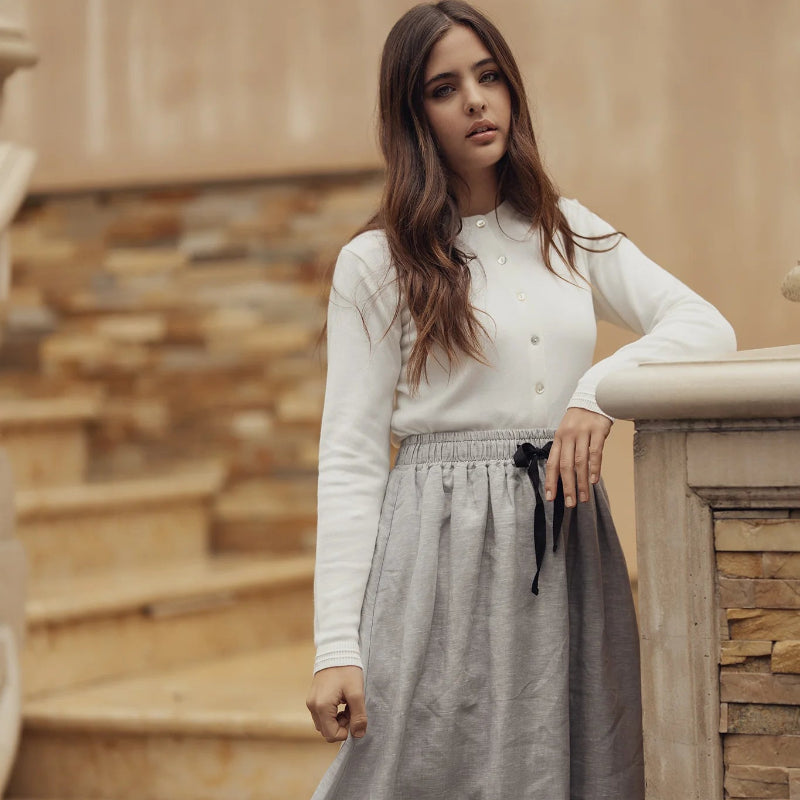 Knit Cardigan - White