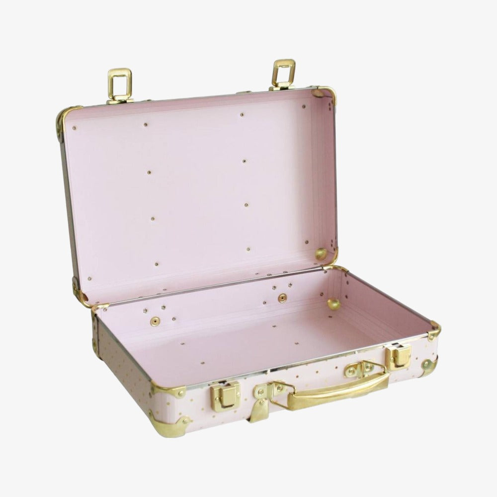 Mini Vintage Brief Case - Pink/gold