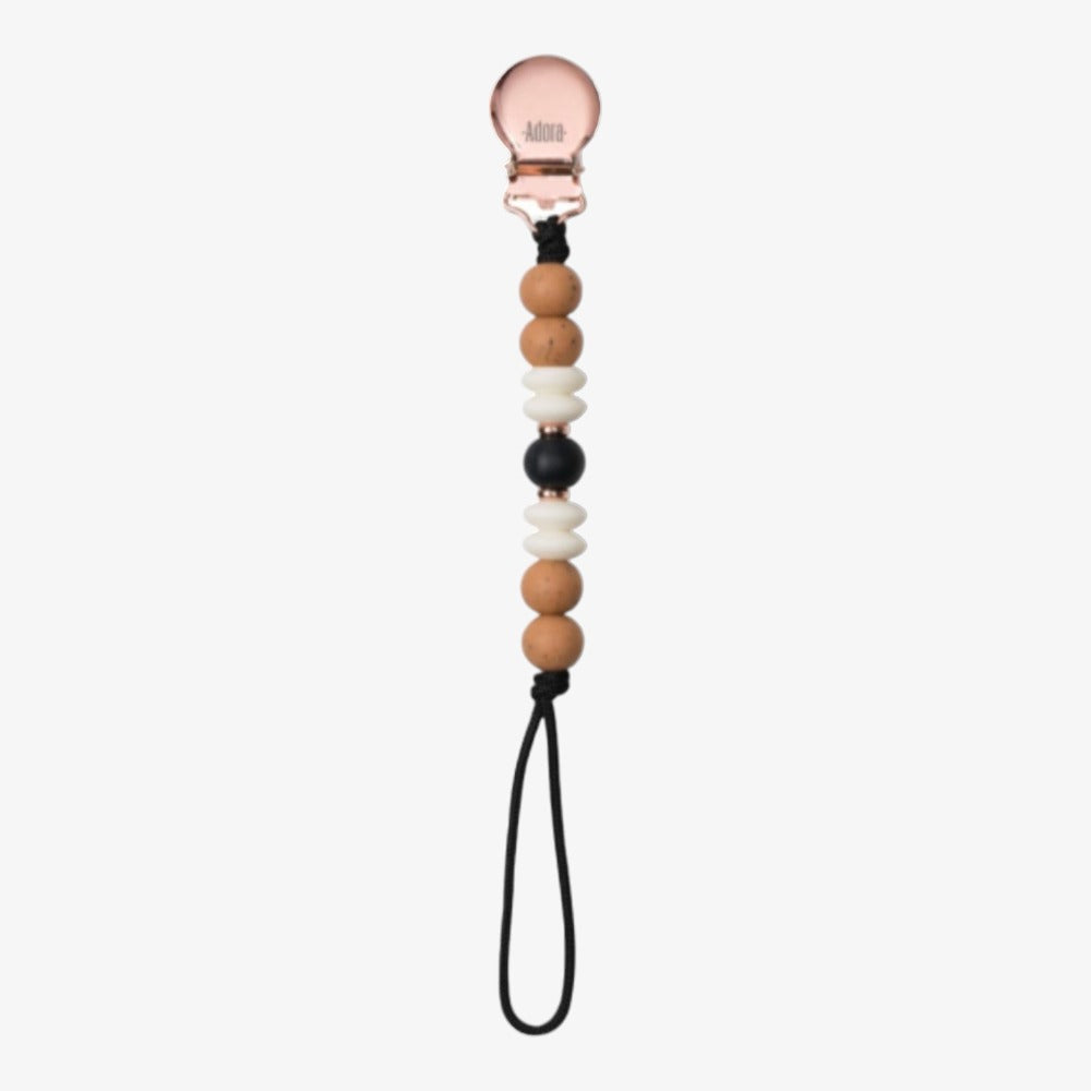 Silicone Paci CLip - Luggage Dot