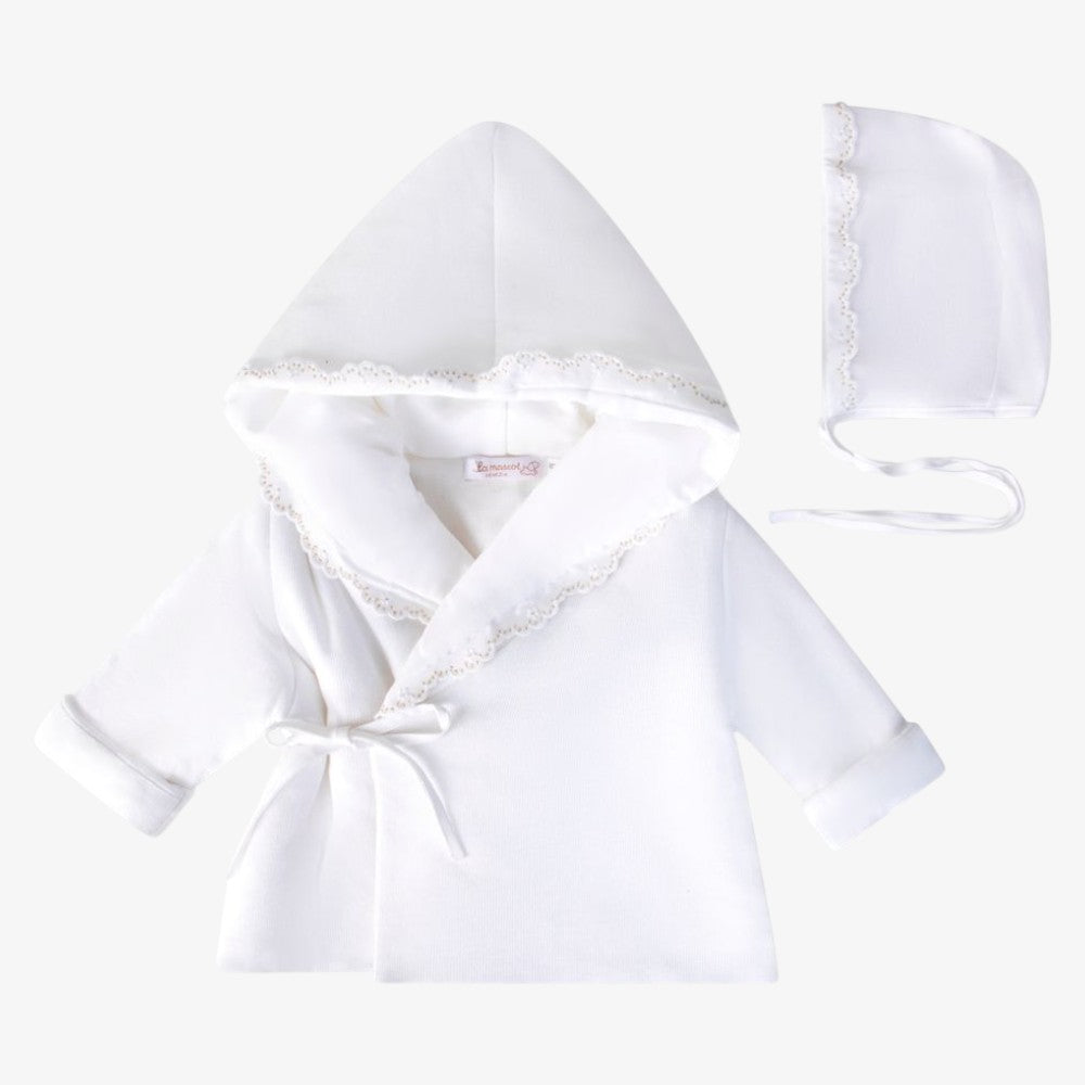 Jacket And Bonnet - White