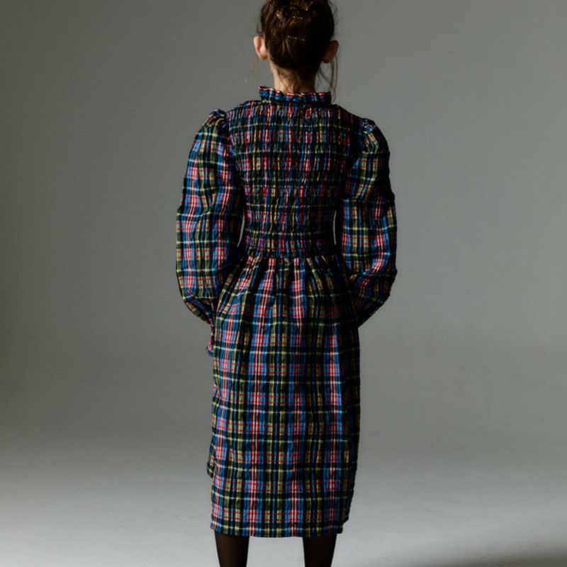 Mars Dress - Ruby Dusk Tartan