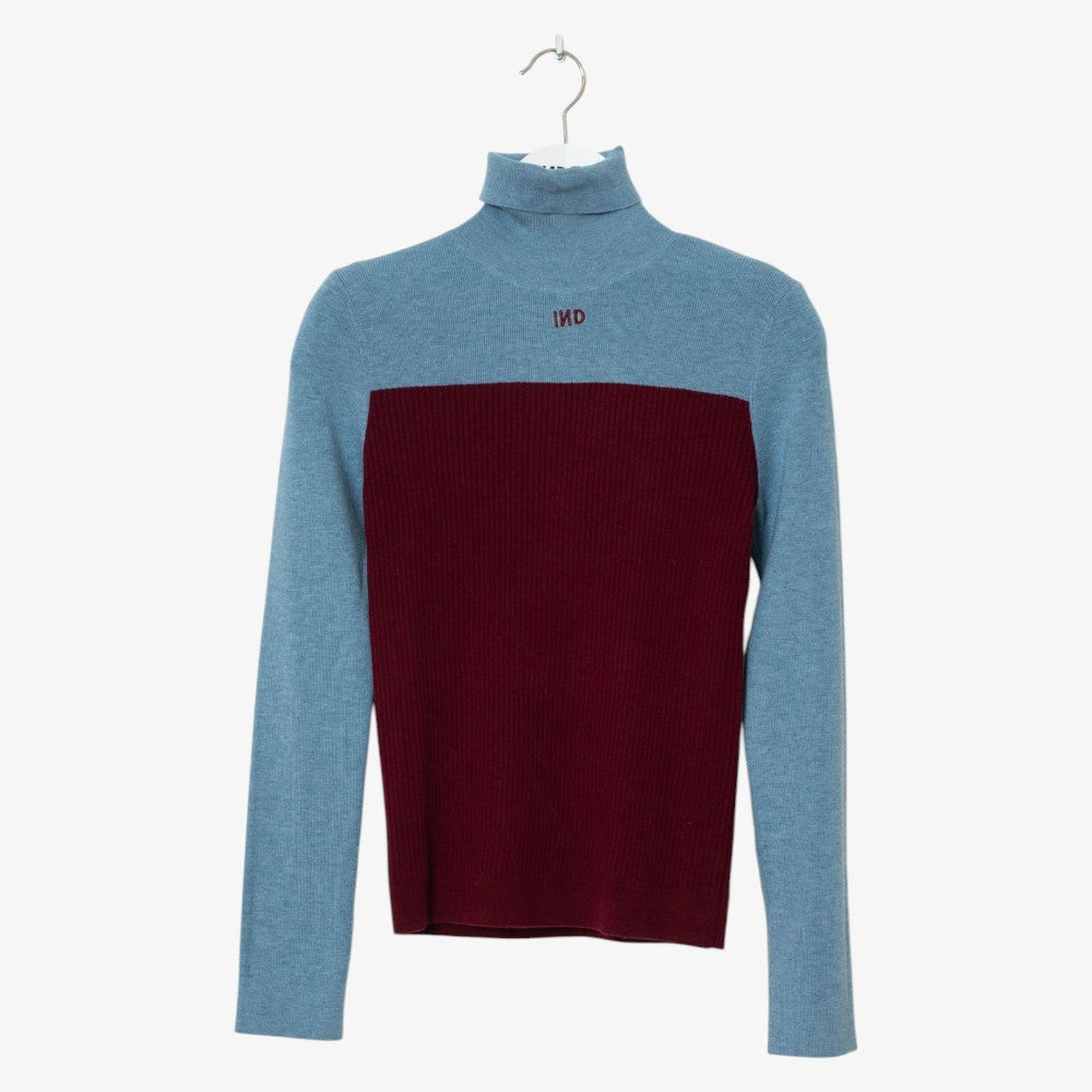 High Neck Sweater - MERLOT RED