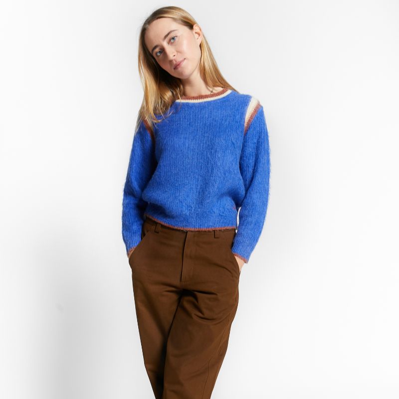 Contrast Sweater - Royal Blue