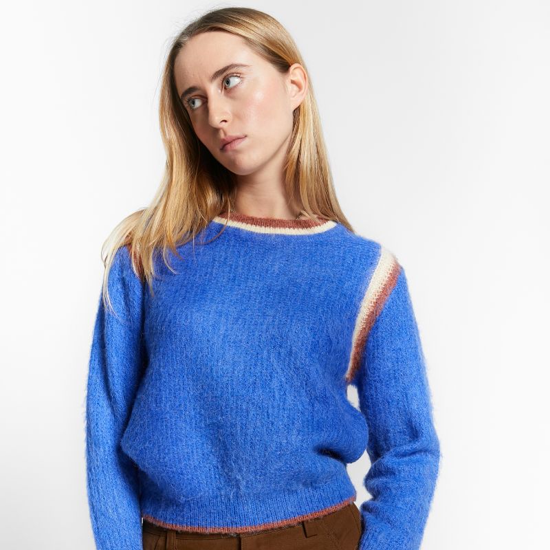 Contrast Sweater - Royal Blue