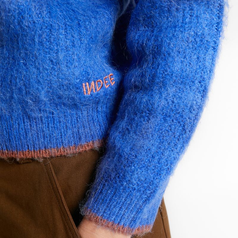 Contrast Sweater - Royal Blue