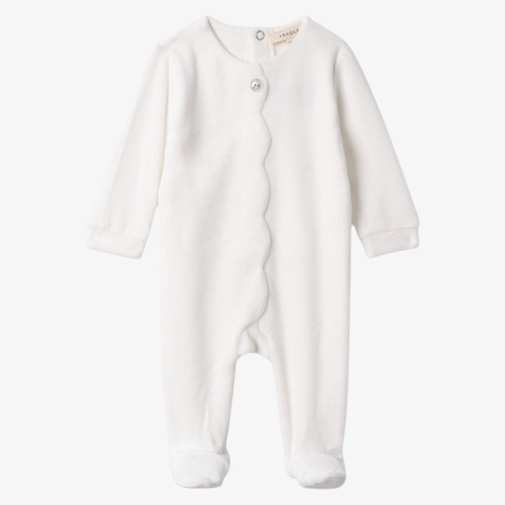 Scallop Footie - Off White