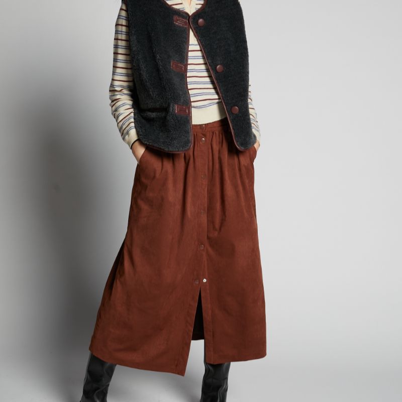 Suede Skirt - Coffee