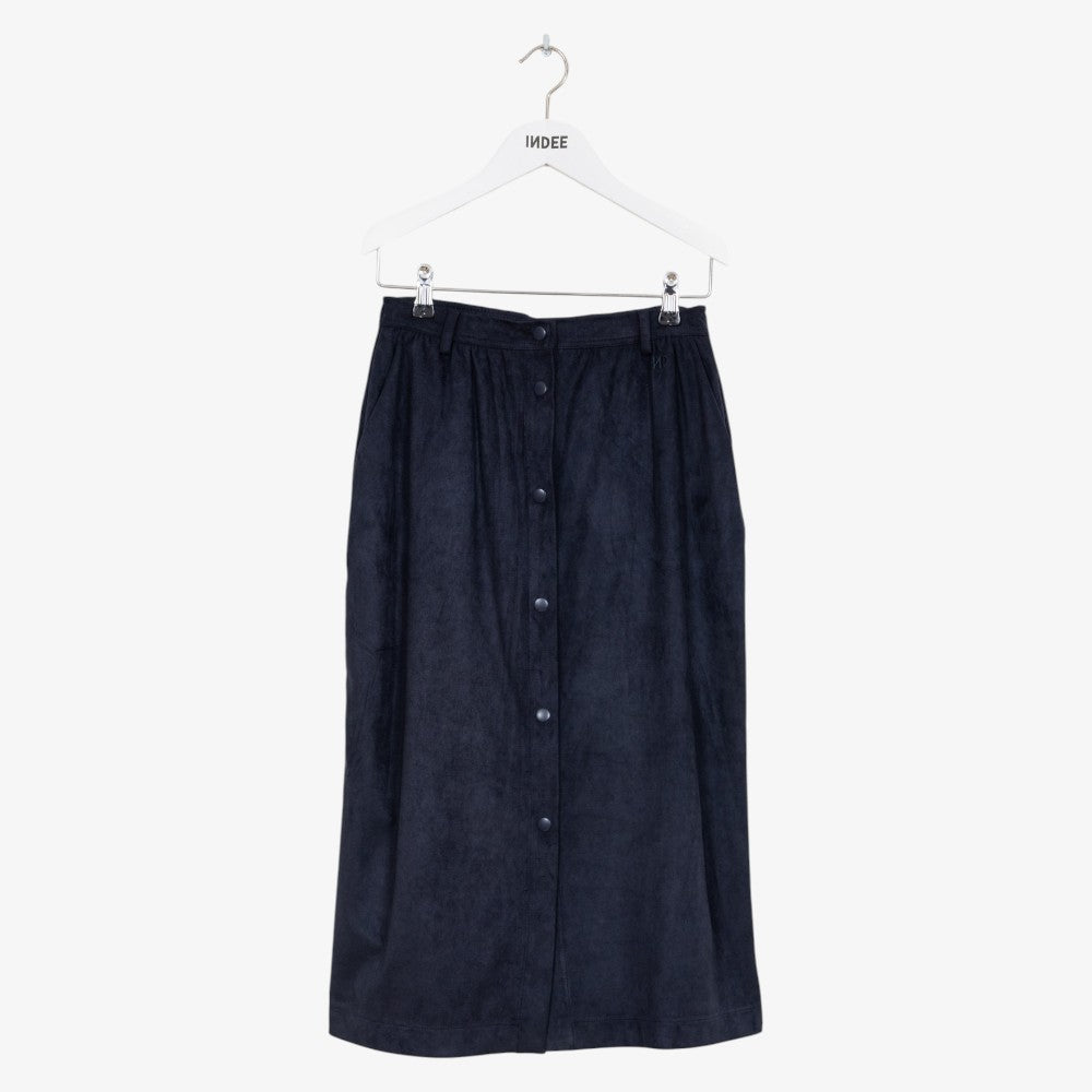 Suede Skirt - Navy