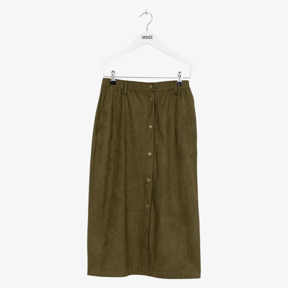 Suede Skirt - Olive