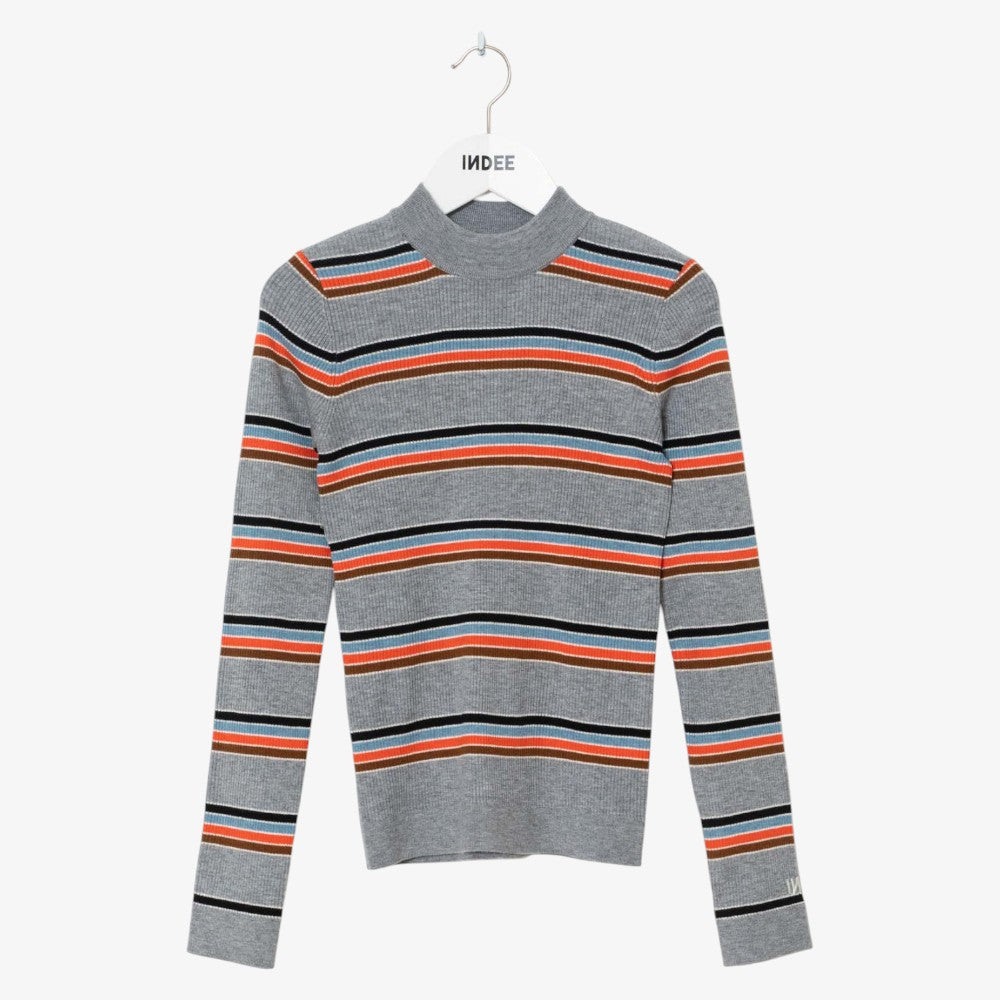 Striped Sweater - Grey