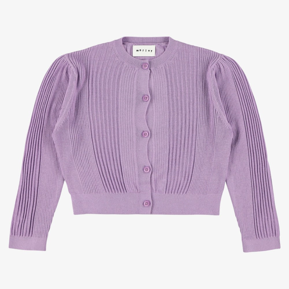 Wine Crop Cardigan - Lilac